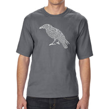 Load image into Gallery viewer, Edgar Allan Poe&#39;s The Raven - Men&#39;s Tall Word Art T-Shirt