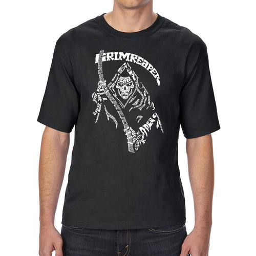 Grim Reaper  - Men's Tall and Long Word Art T-Shirt
