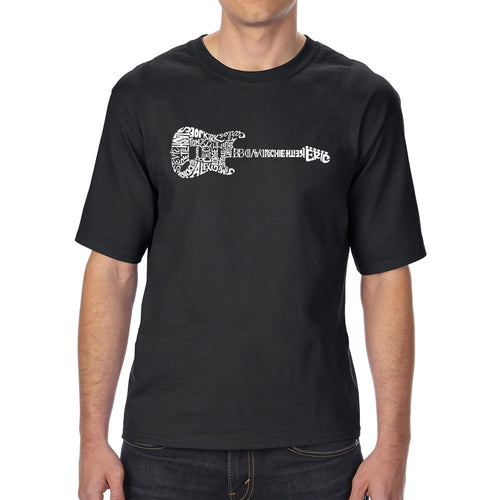 Rock Guitar - Men's Tall Word Art T-Shirt