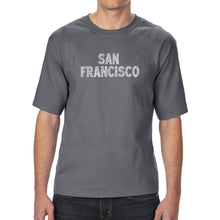 Load image into Gallery viewer, SAN FRANCISCO NEIGHBORHOODS - Men&#39;s Tall Word Art T-Shirt