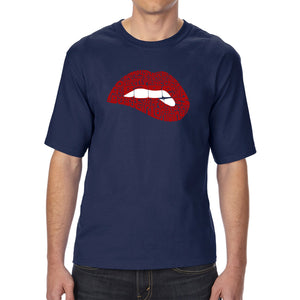 Savage Lips - Men's Tall Word Art T-Shirt