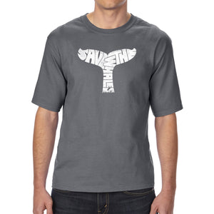 SAVE THE WHALES - Men's Tall Word Art T-Shirt