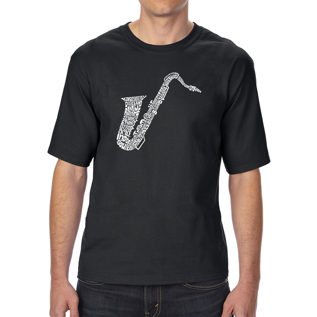 Sax - Men's Tall Word Art T-Shirt
