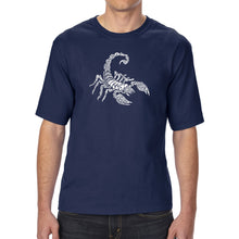 Load image into Gallery viewer, Types of Scorpions - Men&#39;s Tall Word Art T-Shirt