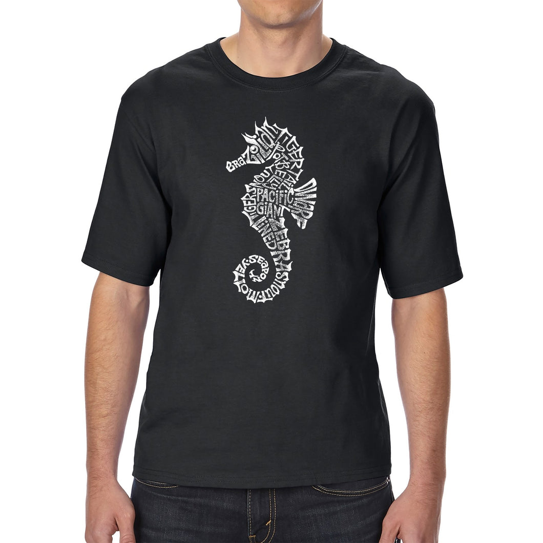 Types of Seahorse - Men's Tall Word Art T-Shirt