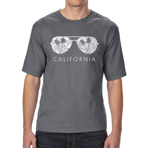 California Shades - Men's Tall Word Art T-Shirt