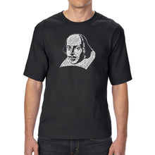 Load image into Gallery viewer, THE TITLES OF ALL OF WILLIAM SHAKESPEARE&#39;S COMEDIES &amp; TRAGEDIES - Men&#39;s Tall Word Art T-Shirt