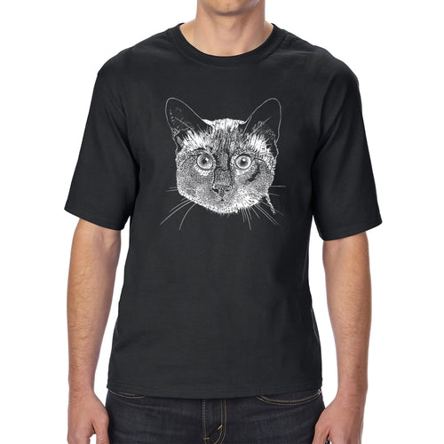 Siamese Cat  - Men's Tall and Long Word Art T-Shirt