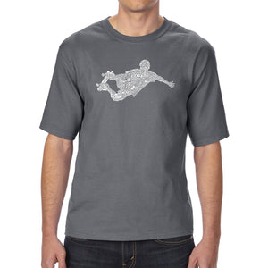 POPULAR SKATING MOVES & TRICKS - Men's Tall Word Art T-Shirt