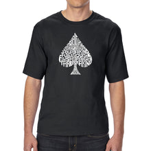 Load image into Gallery viewer, ORDER OF WINNING POKER HANDS - Men&#39;s Tall Word Art T-Shirt