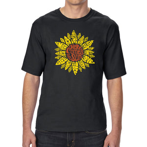 Sunflower  - Men's Tall and Long Word Art T-Shirt