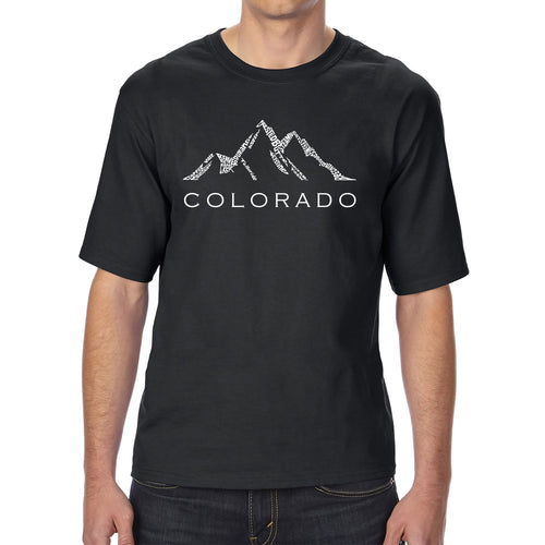 Colorado Ski Towns  - Men's Tall and Long Word Art T-Shirt