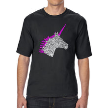 Load image into Gallery viewer, Unicorn - Men&#39;s Tall Word Art T-Shirt