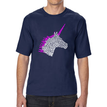 Load image into Gallery viewer, Unicorn - Men&#39;s Tall Word Art T-Shirt