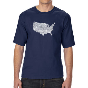 THE STAR SPANGLED BANNER - Men's Tall Word Art T-Shirt