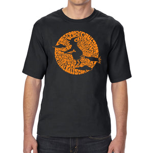 Spooky Witch  - Men's Tall and Long Word Art T-Shirt