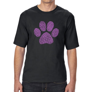 XOXO Dog Paw  - Men's Tall and Long Word Art T-Shirt