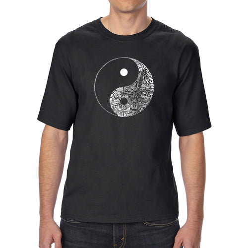 YIN YANG - Men's Tall Word Art T-Shirt