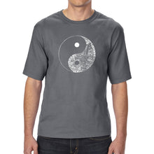 Load image into Gallery viewer, YIN YANG - Men&#39;s Tall Word Art T-Shirt