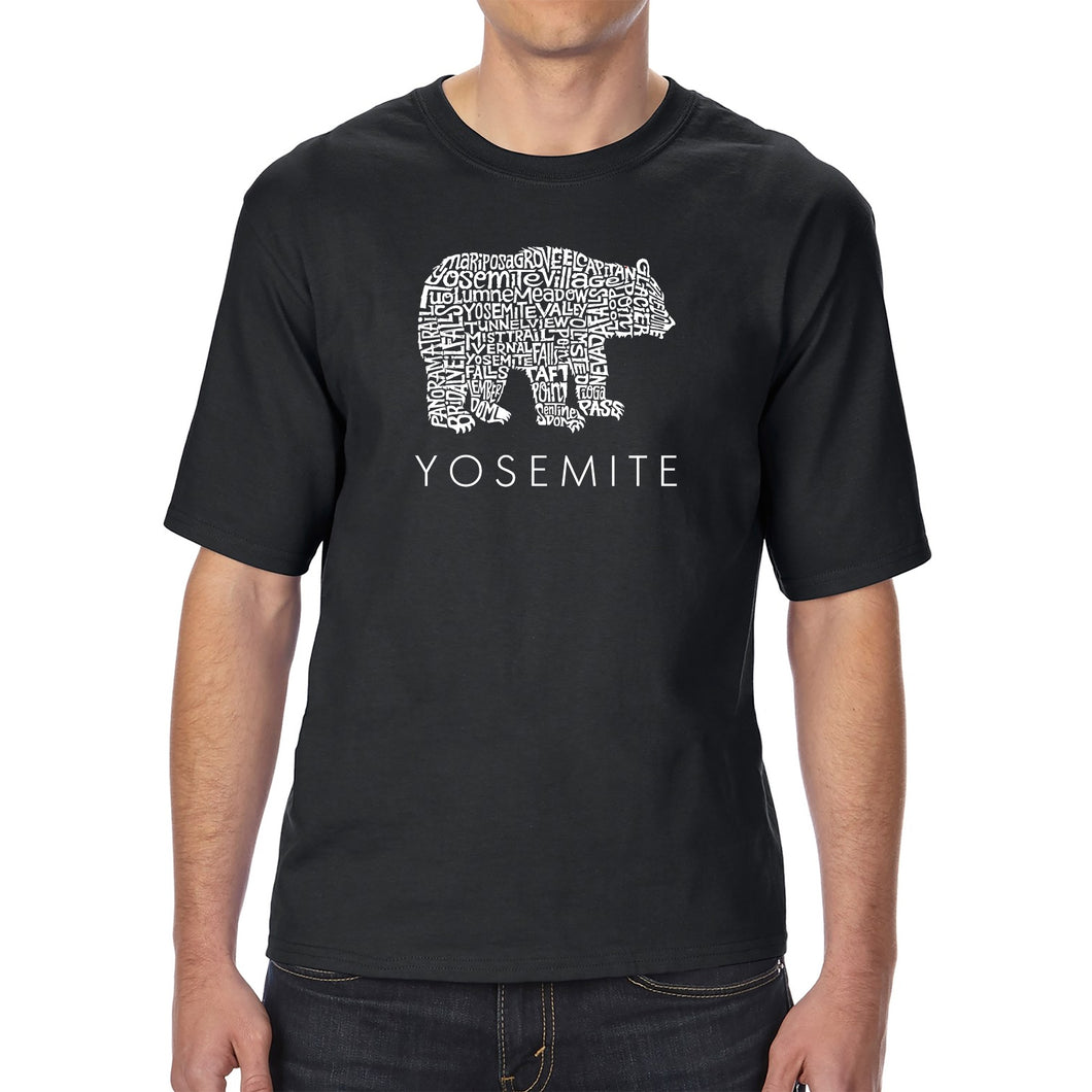 Yosemite Bear - Men's Tall Word Art T-Shirt