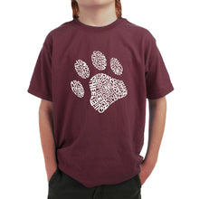 Load image into Gallery viewer, Dog Paw - Boy&#39;s Word Art T-Shirt