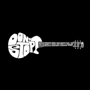 Don't Stop Believin' - Large Word Art Tote Bag