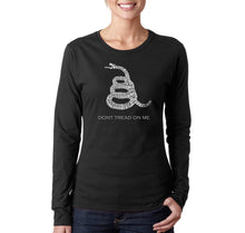 Load image into Gallery viewer, DONT TREAD ON ME - Women&#39;s Word Art Long Sleeve T-Shirt
