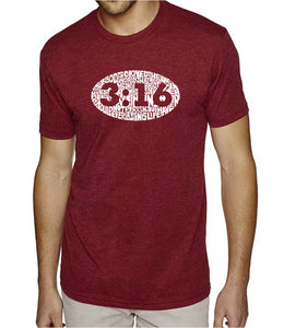 John 3:16 - Men's Premium Blend Word Art T-Shirt