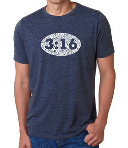 John 3:16 - Men's Premium Blend Word Art T-Shirt