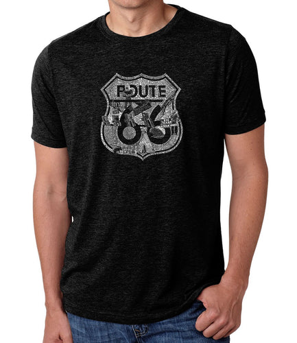 Stops Along Route 66 - Men's Premium Blend Word Art T-Shirt