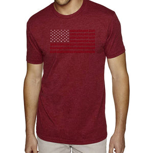 USA Flag  - Men's Premium Blend Word Art T-Shirt