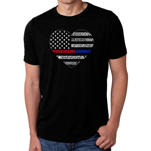 American Woman  - Men's Premium Blend Word Art T-Shirt