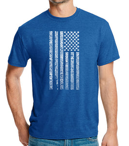 National Anthem Flag - Men's Premium Blend Word Art T-Shirt