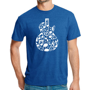 Music Notes Guitar - Men's Premium Blend Word Art T-Shirt