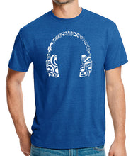Load image into Gallery viewer, Music Note Headphones - Men&#39;s Premium Blend Word Art T-Shirt