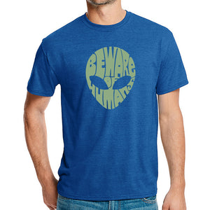 Beware of Humans  - Men's Premium Blend Word Art T-Shirt