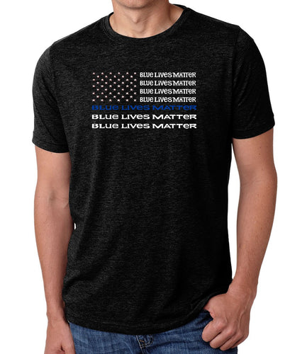 Blue Lives Matter - Men's Premium Blend Word Art T-Shirt