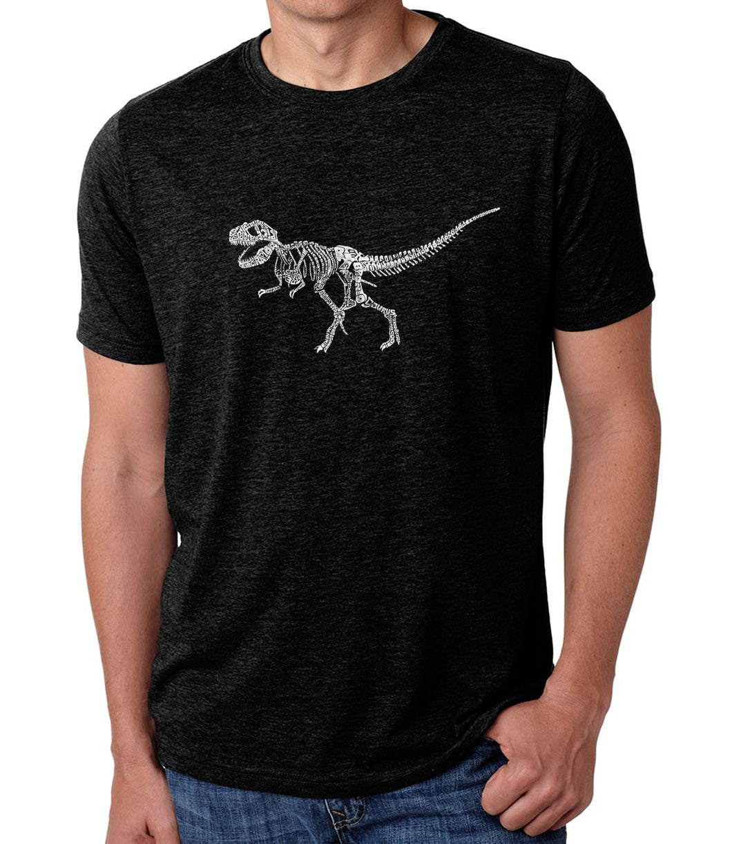 Dinosaur TRex Skeleton - Men's Premium Blend Word Art T-Shirt