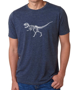Dinosaur TRex Skeleton - Men's Premium Blend Word Art T-Shirt