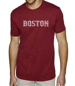 BOSTON NEIGHBORHOODS - Men's Premium Blend Word Art T-Shirt