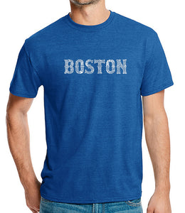 BOSTON NEIGHBORHOODS - Men's Premium Blend Word Art T-Shirt