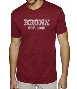 POPULAR NEIGHBORHOODS IN BRONX, NY - Men's Premium Blend Word Art T-Shirt