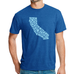 California Hearts  - Men's Premium Blend Word Art T-Shirt