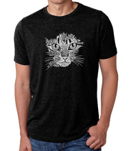 Load image into Gallery viewer, Cat Face - Men&#39;s Premium Blend Word Art T-Shirt