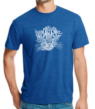 Load image into Gallery viewer, Cat Face - Men&#39;s Premium Blend Word Art T-Shirt