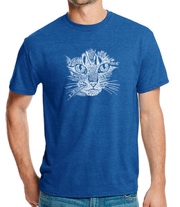 Cat Face - Men's Premium Blend Word Art T-Shirt