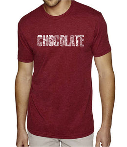 Different foods made with chocolate - Men's Premium Blend Word Art T-Shirt