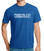 Load image into Gallery viewer, Different foods made with chocolate - Men&#39;s Premium Blend Word Art T-Shirt