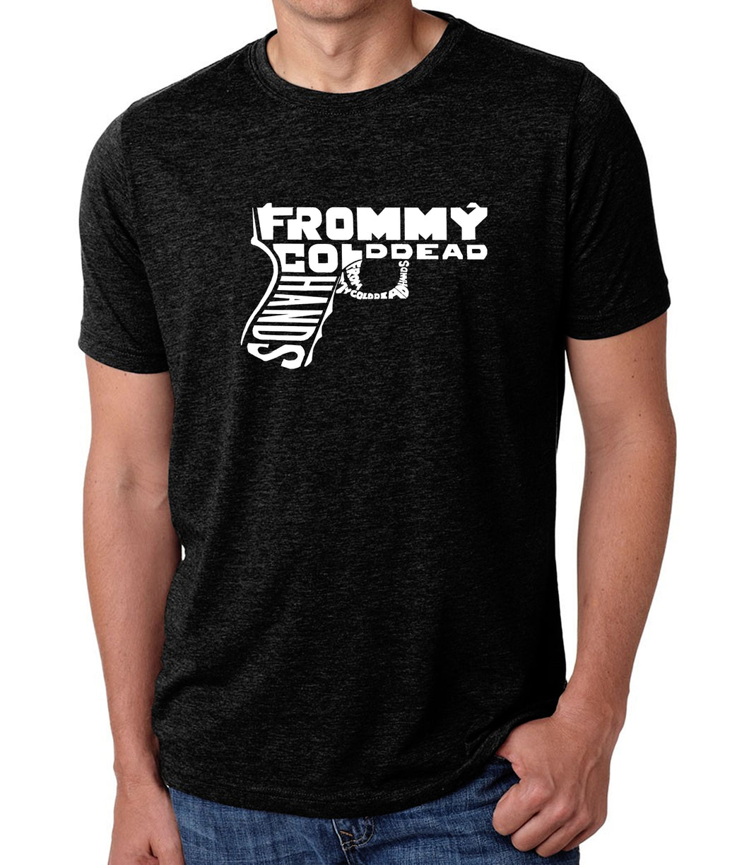 Out of My cold Dead Hands Gun - Men's Premium Blend Word Art T-Shirt