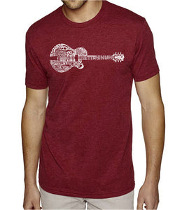 Country Guitar - Men's Premium Blend Word Art T-Shirt